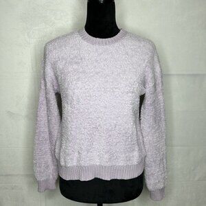 NWT Melrose and Market Girls Fuzzy Pullover Sweater Light Purple Size L (10-12)